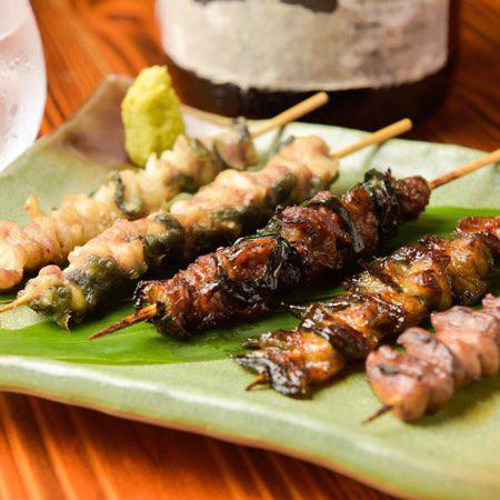 日本酒や焼酎などのお酒にも合う串焼き