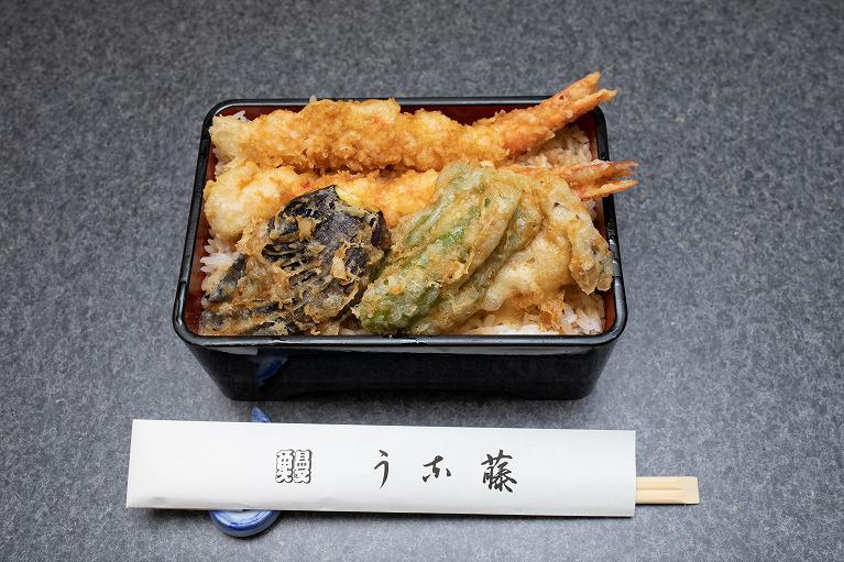 上エビ天重